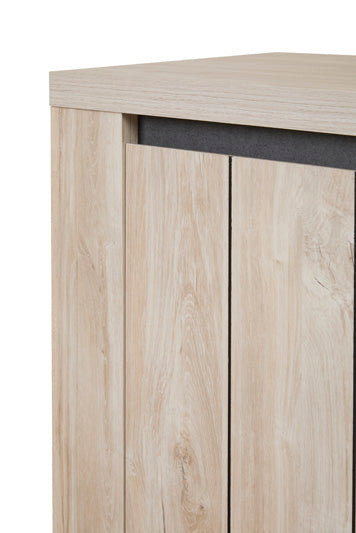 Dressoir | Meubelserie Leafs | bruin, zwart, naturel | 230 x 45 x 90 (h) cm