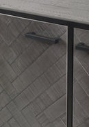 Dressoir | Meubelserie Micras | Donkergrijs, zwart | 220 x 42 x 93 (h) cm