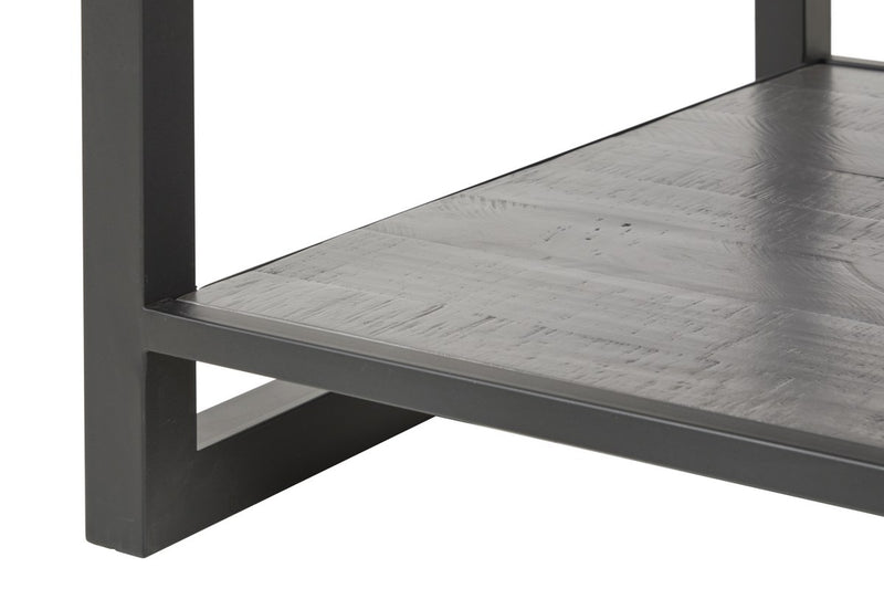 Salontafel | Meubelserie Micras | Donkergrijs, zwart | 120 x 70 x 45 (h) cm