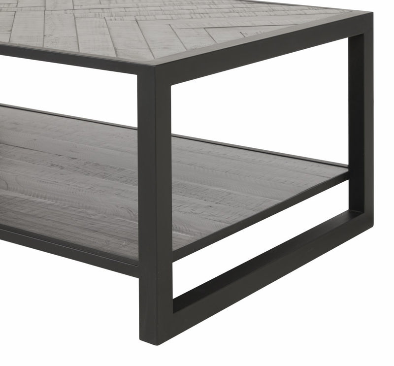 Salontafel | Meubelserie Micras | Donkergrijs, zwart | 120 x 70 x 45 (h) cm