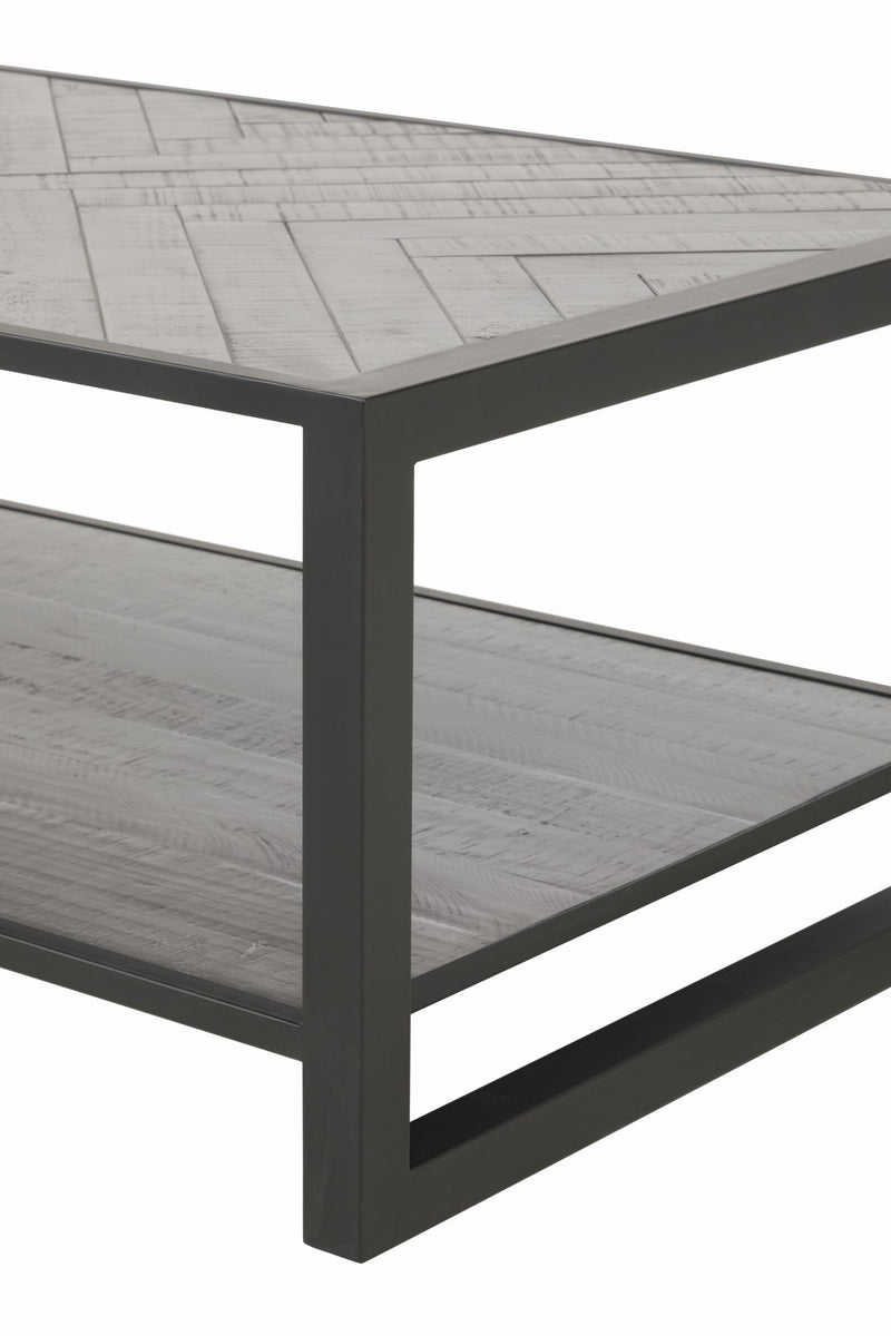 Salontafel | Meubelserie Micras | Donkergrijs, zwart | 120 x 70 x 45 (h) cm