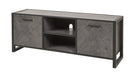 TV Meubel | Meubelserie Micras | Donkergrijs, zwart | 160 x 42 x 60 (h) cm