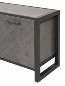 TV Meubel | Meubelserie Micras | Donkergrijs, zwart | 160 x 42 x 60 (h) cm