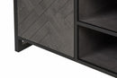 TV Meubel | Meubelserie Micras | Donkergrijs, zwart | 160 x 42 x 60 (h) cm