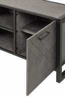 TV Meubel | Meubelserie Micras | Donkergrijs, zwart | 160 x 42 x 60 (h) cm