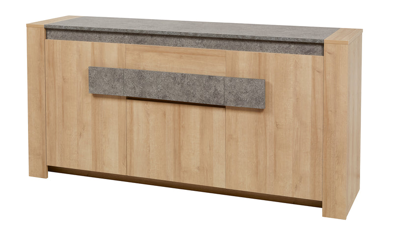 Dressoir | Meubelserie Ariya | bruin, naturel, lichtgrijs | 215 x 45 x 90 (h) cm