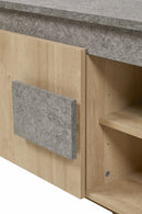 TV meubel | Meubelserie Ariya | bruin, naturel, lichtgrijs | 155 x 45 x 59 (h) cm