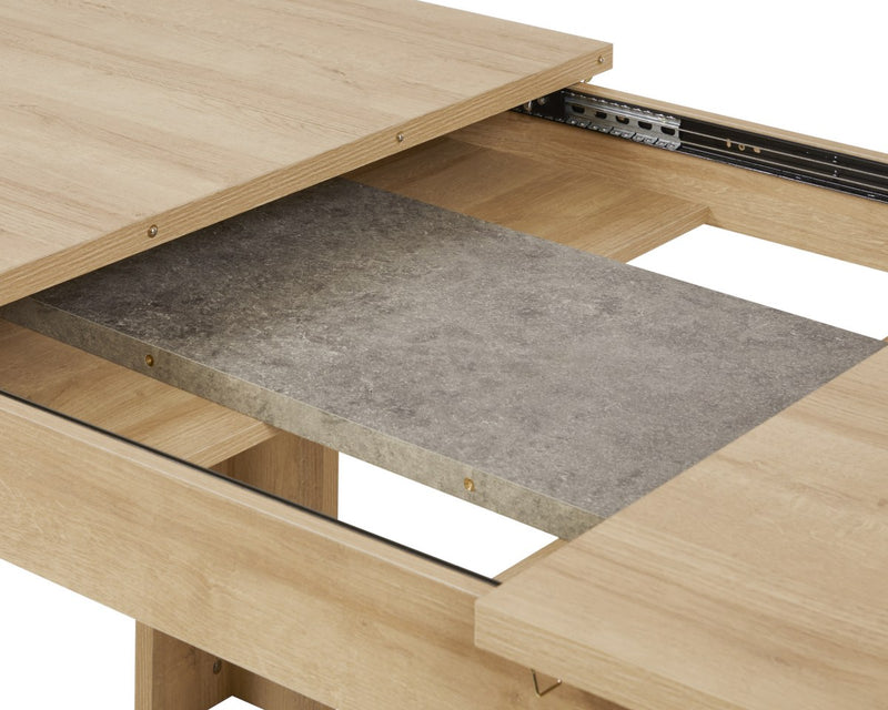 Eettafel | Meubelserie Ariya | bruin, naturel, lichtgrijs | 160 x 100 x 76 (h) cm