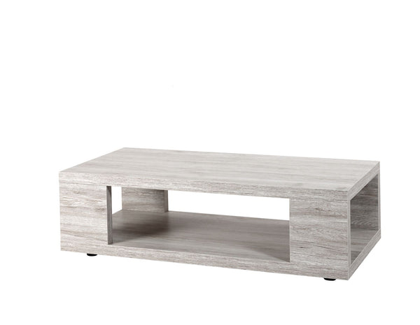 Salontafel | Meubelserie Thoma | lichtgrijs, naturel | 120 x 60 x 48 (h) cm