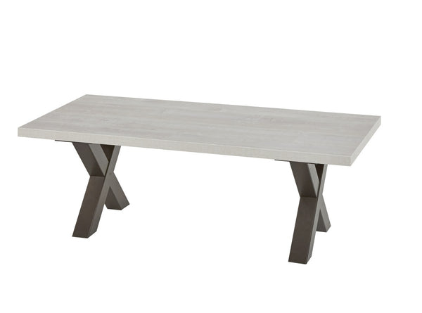 Tafel | Meubelserie Vento | lichtgrijs, naturel | 220 x 102 x 75 (h) cm