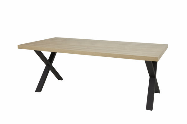 Tafel | Meubelserie Talenso | naturel, grijs, bruin | 170 x 100 x 76 (h) cm