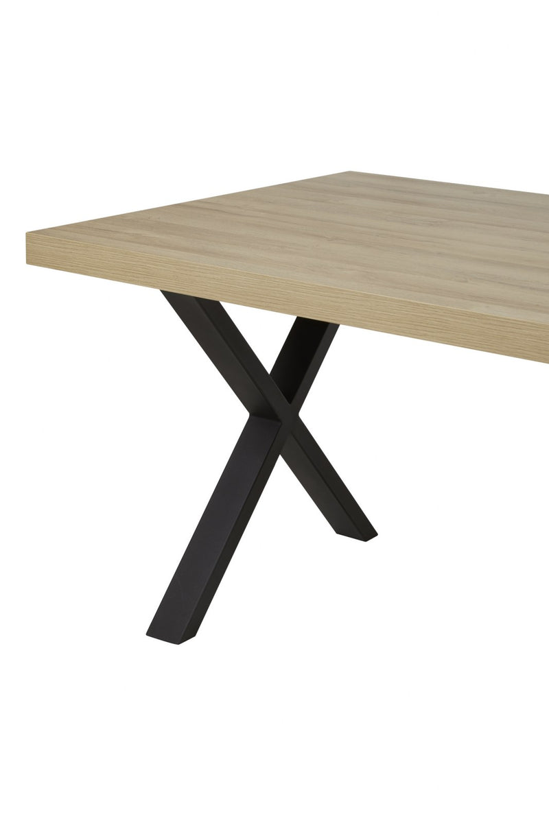 Tafel | Meubelserie Talenso | naturel, grijs, bruin | 170 x 100 x 76 (h) cm