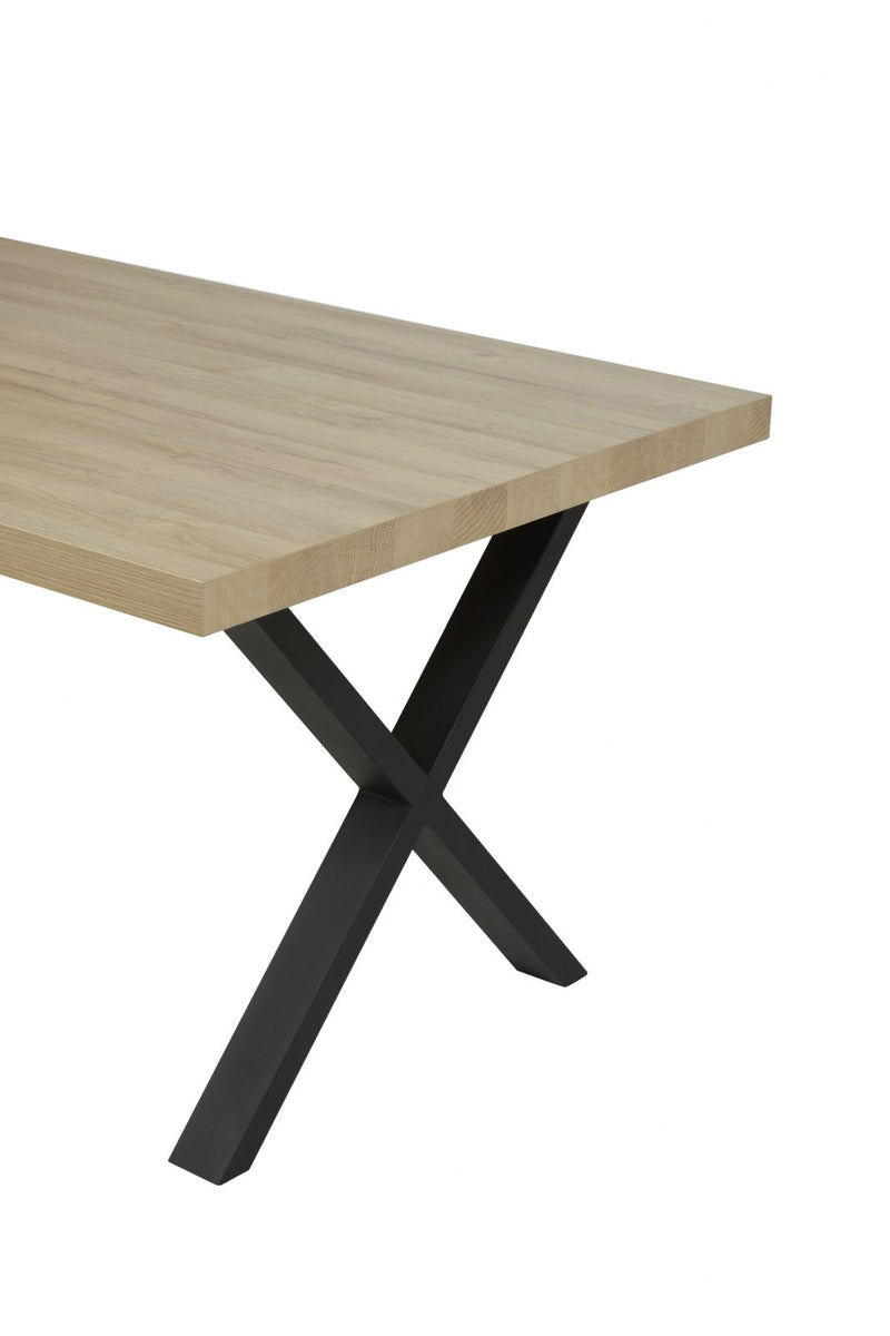 Tafel | Meubelserie Talenso | naturel, grijs, bruin | 170 x 100 x 76 (h) cm