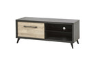 TV meubel | Meubelserie Moulin | Naturel, zwart | 128 x 54 x 50 (h) cm