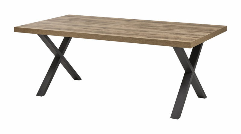 Eettafel | Meubelserie Basto | bruin, naturel | 170 x 100 x 76 (h) cm