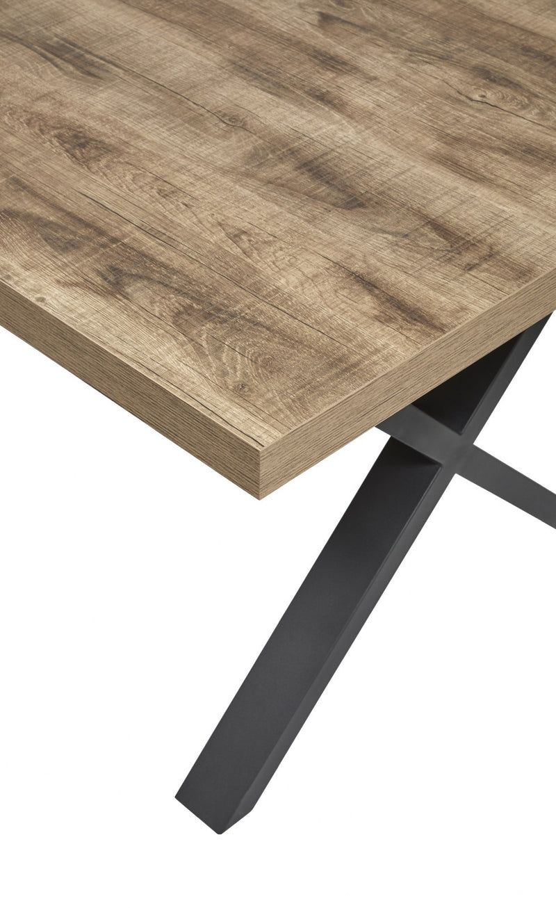 Eettafel | Meubelserie Basto | bruin, naturel | 170 x 100 x 76 (h) cm