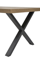 Eettafel | Meubelserie Basto | bruin, naturel | 200 x 100 x 76 (h) cm