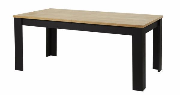 Tafel | Meubelserie Highlight | bruin, naturel, zwart | 180 x 90 x 76 (h) cm