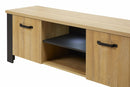TV Meubel | Meubelserie Highlight | bruin, naturel, zwart | 150 x 42 x 52 (h) cm