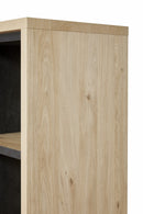 Wandkast | Meubelserie Tilly | bruin, naturel, zwart | 115 x 48 x 186 (h) cm