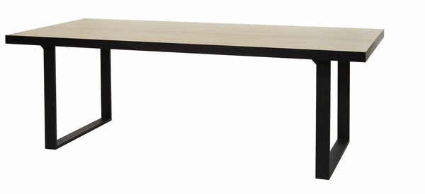 Tafel | Meubelserie Tilly | bruin, naturel, zwart | 230 x 100 x 76 (h) cm