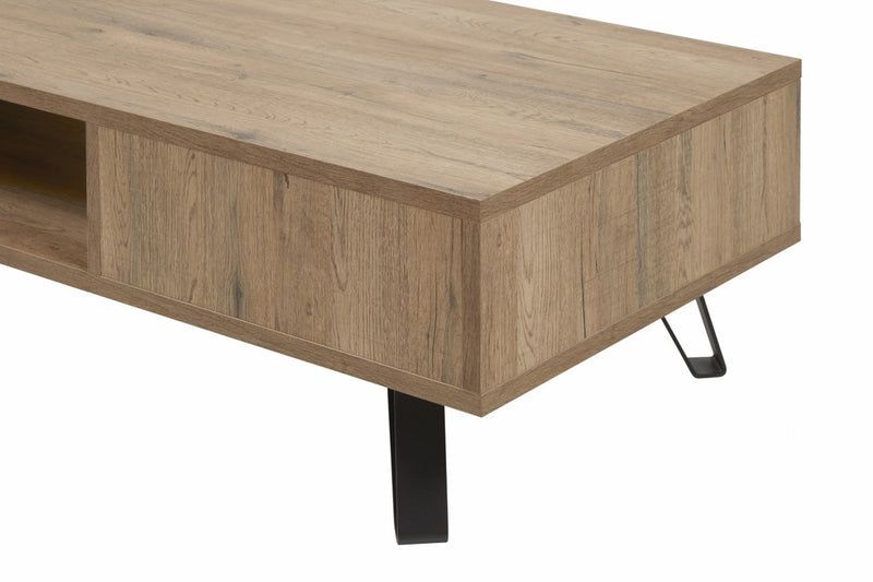 Salontafel | Meubelserie Manor | bruin, naturel, zwart | 110 x 60 x 38 (h) cm