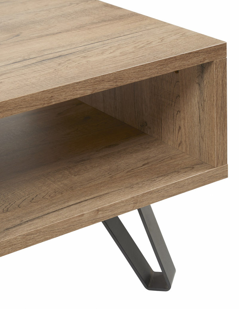 Salontafel | Meubelserie Manor | bruin, naturel, zwart | 110 x 60 x 38 (h) cm