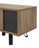 TV meubel | Meubelserie Manor | bruin, naturel, zwart | 156 x 45 x 51 (h) cm