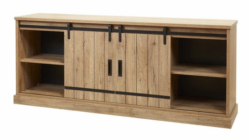 Dressoir | Meubelserie Albert | bruin, naturel, zwart | 225 x 50 x 92 (h) cm