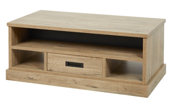 Salontafel | Meubelserie Albert | bruin, naturel, zwart | 125 x 68 x 51 (h) cm