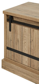 TV meubel | Meubelserie Albert | bruin, naturel, zwart | 164 x 61 x 50 (h) cm