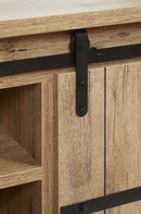 TV meubel | Meubelserie Albert | bruin, naturel, zwart | 164 x 61 x 50 (h) cm