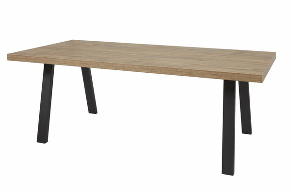 Tafel | Meubelserie Manor | bruin, naturel, zwart | 170 x 100 x 76 (h) cm