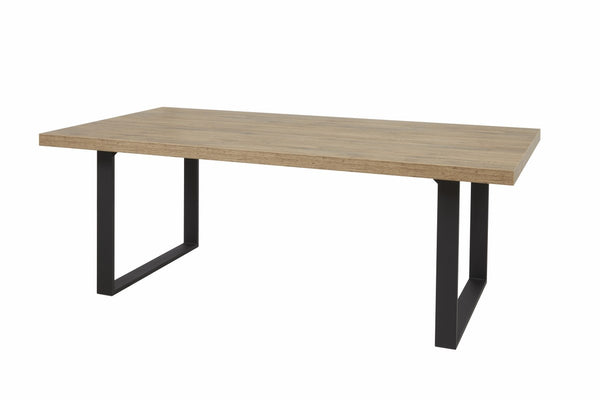 Tafel | Meubelserie Manor | bruin, naturel, zwart | 230 x 100 x 76 (h) cm