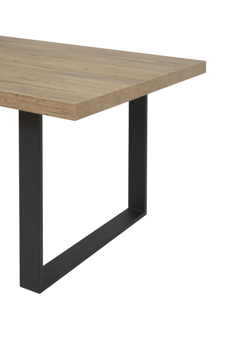 Tafel | Meubelserie Manor | bruin, naturel, zwart | 170 x 100 x 76 (h) cm