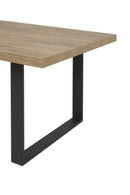 Tafel | Meubelserie Manor | bruin, naturel, zwart | 200 x 100 x 76 (h) cm