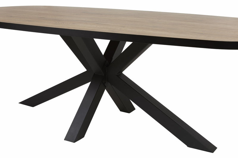 Eettafel | Meubelserie Albert | bruin, naturel, zwart | 230 x 100 x 76 (h) cm