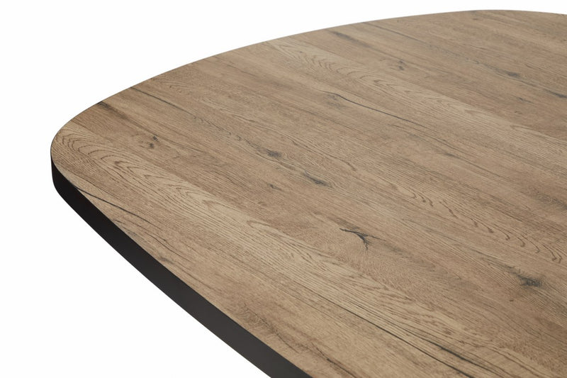 Eettafel | Meubelserie Albert | bruin, naturel, zwart | 200 x 100 x 76 (h) cm