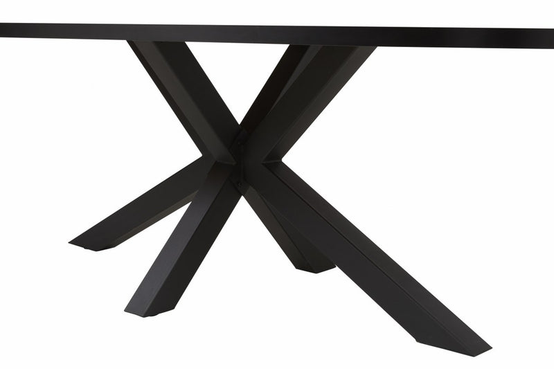 Eettafel | Meubelserie Albert | bruin, naturel, zwart | 200 x 100 x 76 (h) cm