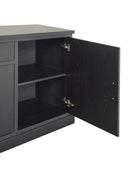 Dressoir | Meubelserie Sigma | zwart, naturel | 240 x 50 x 92 (h) cm