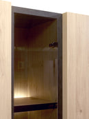 Wandkast | Meubelserie Dylan | naturel, zwart | 134 x 48 x 187 (h) cm