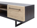 TV meubel | Meubelserie Dylan | naturel, zwart | 157 x 48 x 50 (h) cm