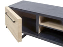 TV meubel | Meubelserie Dylan | naturel, zwart | 157 x 48 x 50 (h) cm