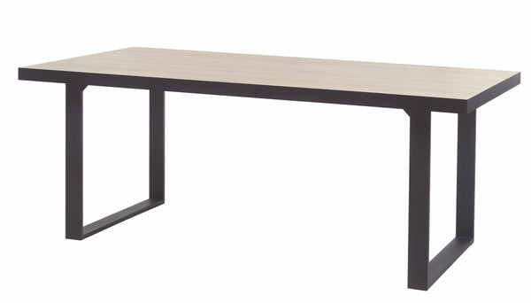 Tafel | Meubelserie Dylan | naturel, zwart | 200 x 100 x 76 (h) cm