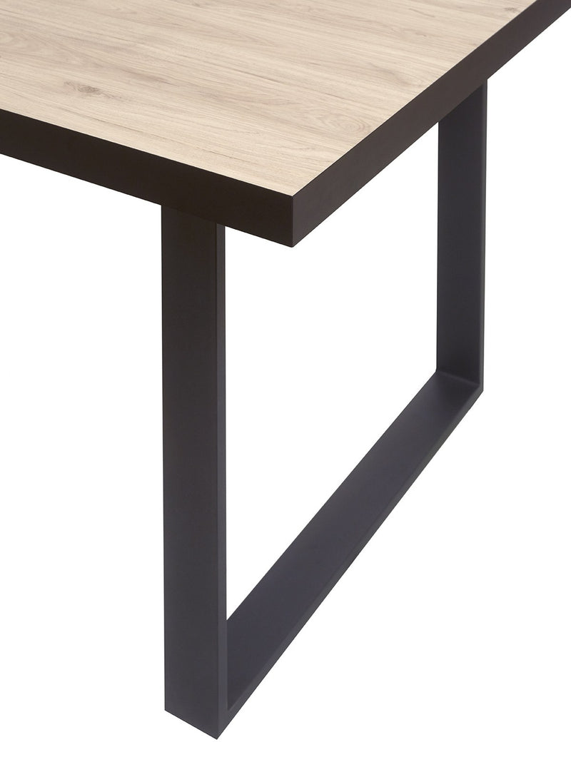 Tafel | Meubelserie Dylan | naturel, zwart | 230 x 100 x 76 (h) cm