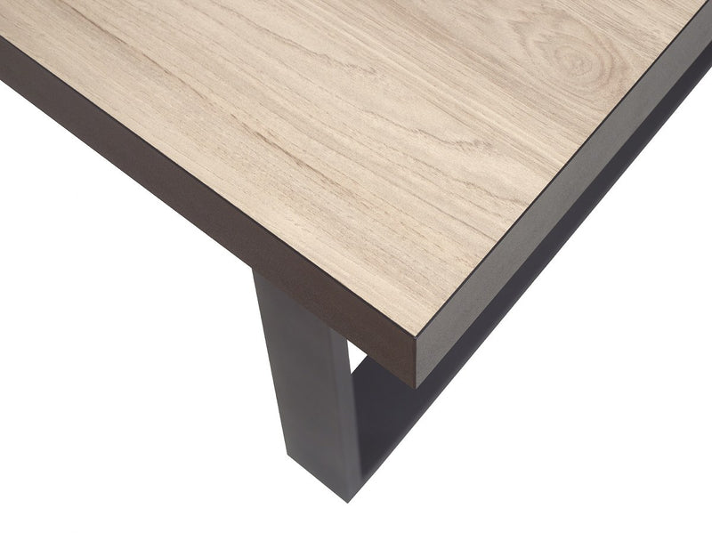 Tafel | Meubelserie Dylan | naturel, zwart | 230 x 100 x 76 (h) cm