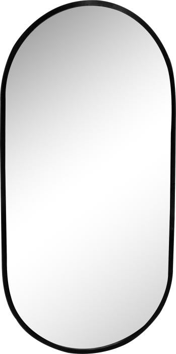 Spiegel met aluminium lijst 50x100cm. Zwart