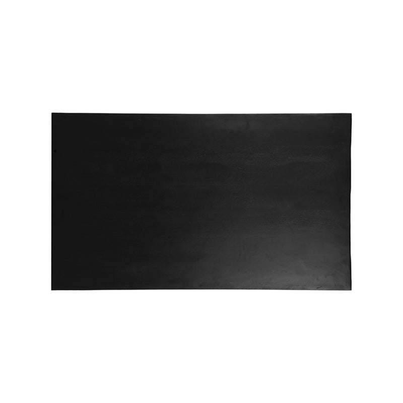 LABEL51 Eetkamertafel Tafelblad Straight Edge - Zwart - Mangohout - 120 cm Straight