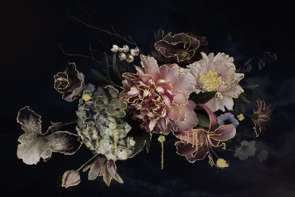 Vintage Bouquet | Glasschilderij 120x80cm