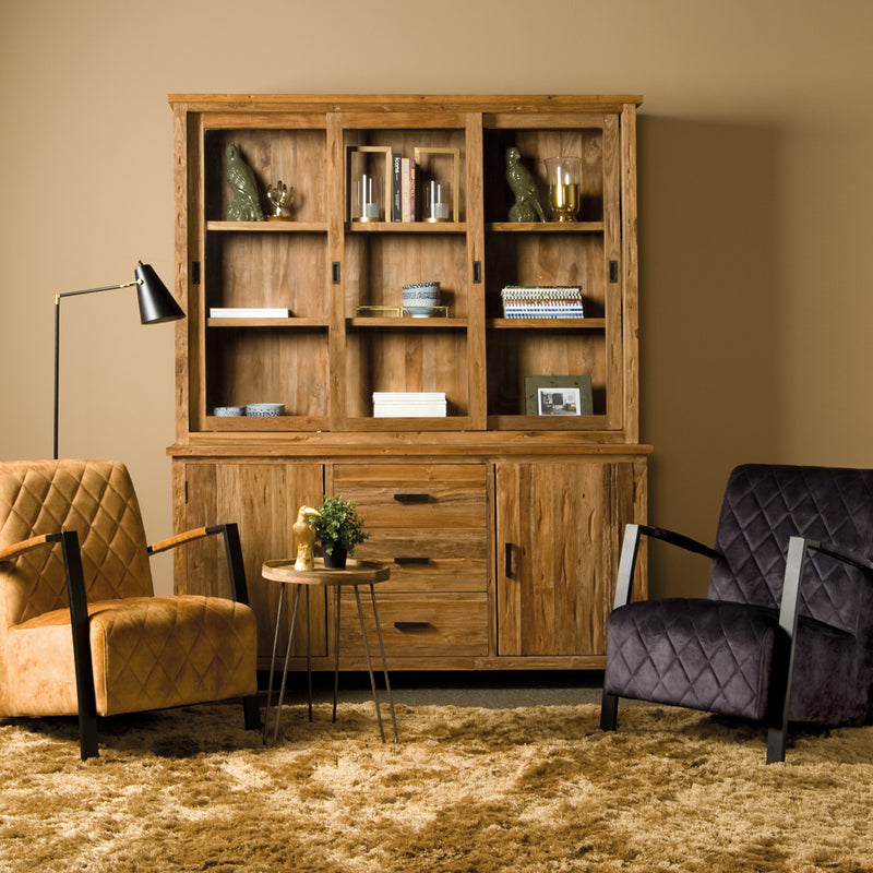 Lorenzo TV meubel met 4 lades  | Teakhout (gerecycled)  | Bruin